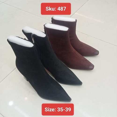 Ladies Premium Suede Finish Ankle Boot