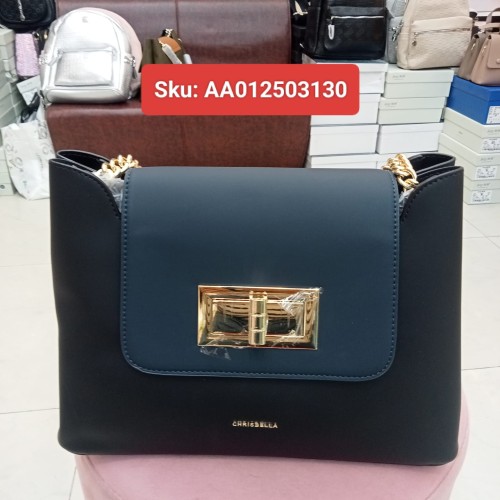 Ladies Lock Flap Chain Shoulder Bag