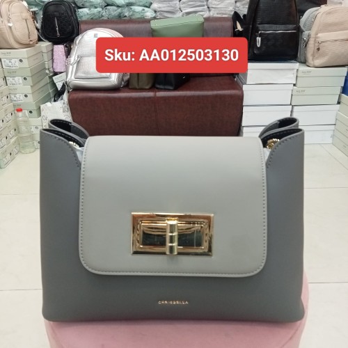 Ladies Lock Flap Chain Shoulder Bag