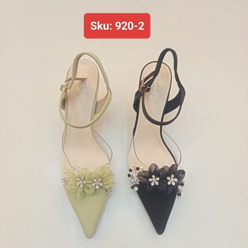 Ladies Floral Pointed Heel Sandal