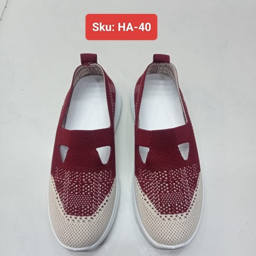 Ladies Breathable Knit Slip-On Sneaker