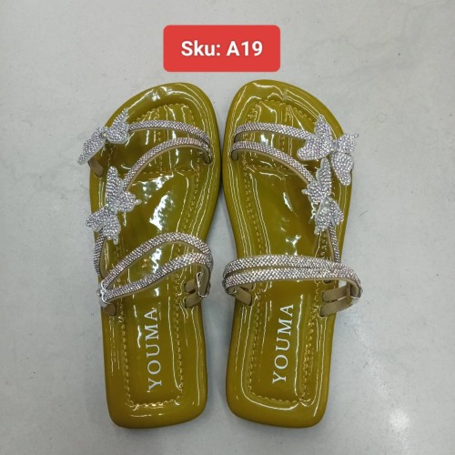 Ladies Premium Butterfly Rhinestone Sandal