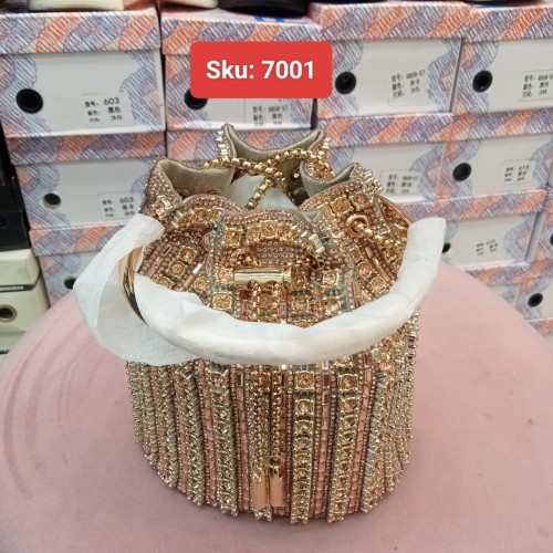 Ladies Crystal Bucket Party Bag