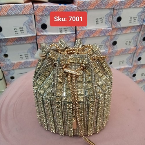 Ladies Crystal Bucket Party Bag