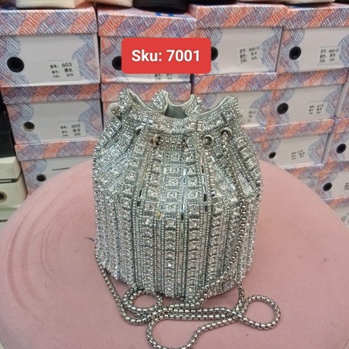 Ladies Crystal Bucket Party Bag