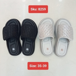 Ladies Premium Rhinestone Slide Sandal