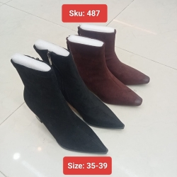 Ladies Premium Suede Finish Ankle Boot
