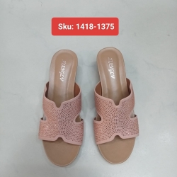 Ladies Rhinestone Pattern Wedge Heel