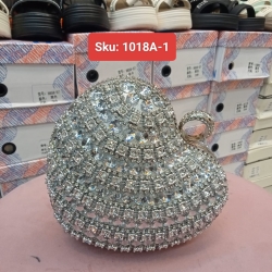 Heart-Shaped Crystal Clutch